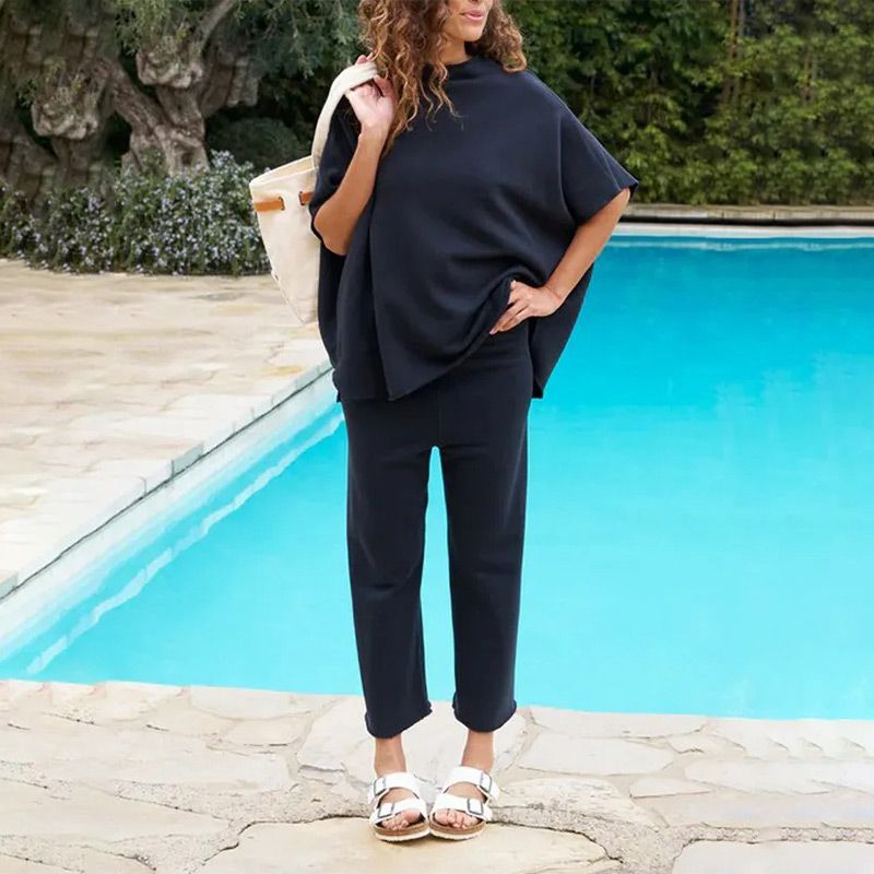 🔥LAST DAY SALE 50% OFF!!✨Women's 3/4 Sleeve Capelet Wide-Leg Pants Set
