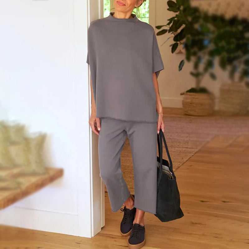 🔥LAST DAY SALE 50% OFF!!✨Women's 3/4 Sleeve Capelet Wide-Leg Pants Set