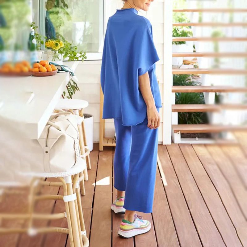 🔥LAST DAY SALE 50% OFF!!✨Women's 3/4 Sleeve Capelet Wide-Leg Pants Set