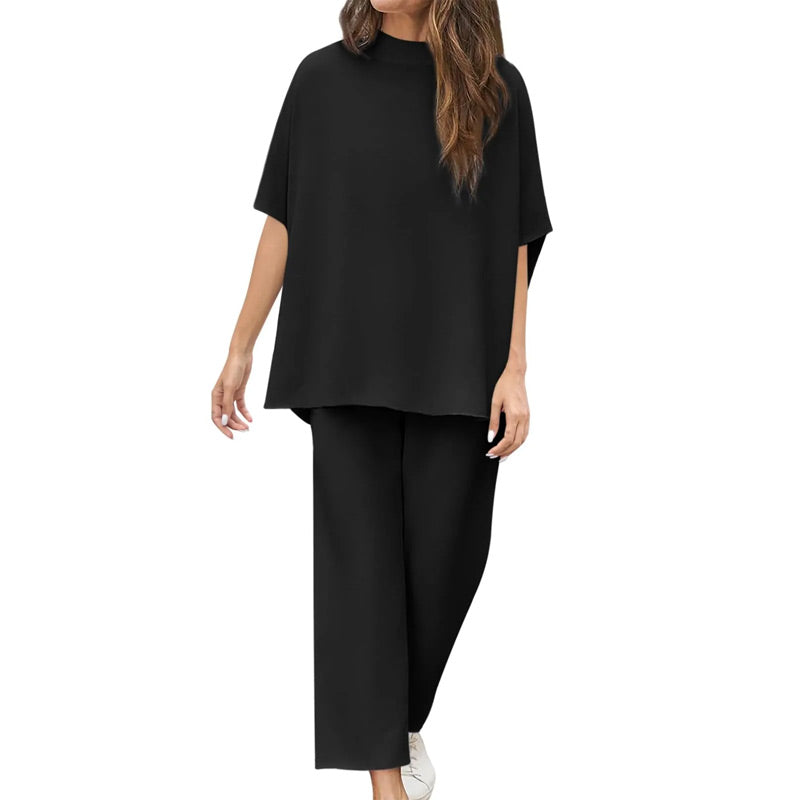 🔥LAST DAY SALE 50% OFF!!✨Women's 3/4 Sleeve Capelet Wide-Leg Pants Set