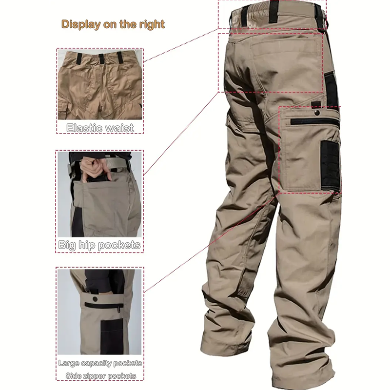 Men's Tactical Cargo Pants with Multiple Pockets