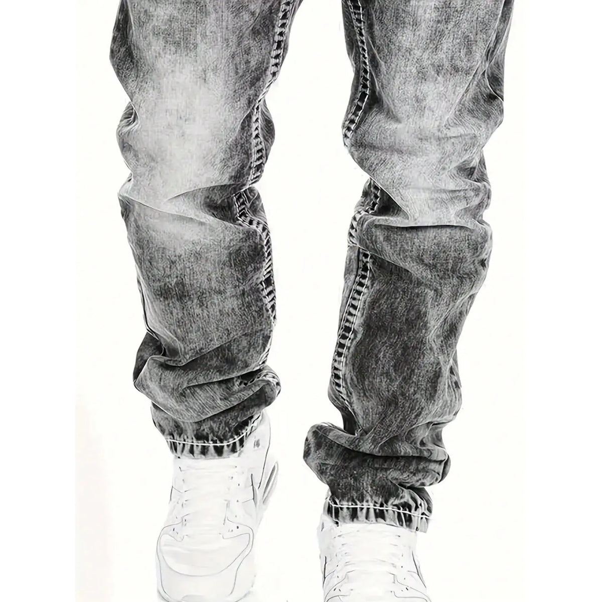 Men's Fashion Creative Stretch Denim Jeans,Minimalist Style Suitable For Summer, Emo Style